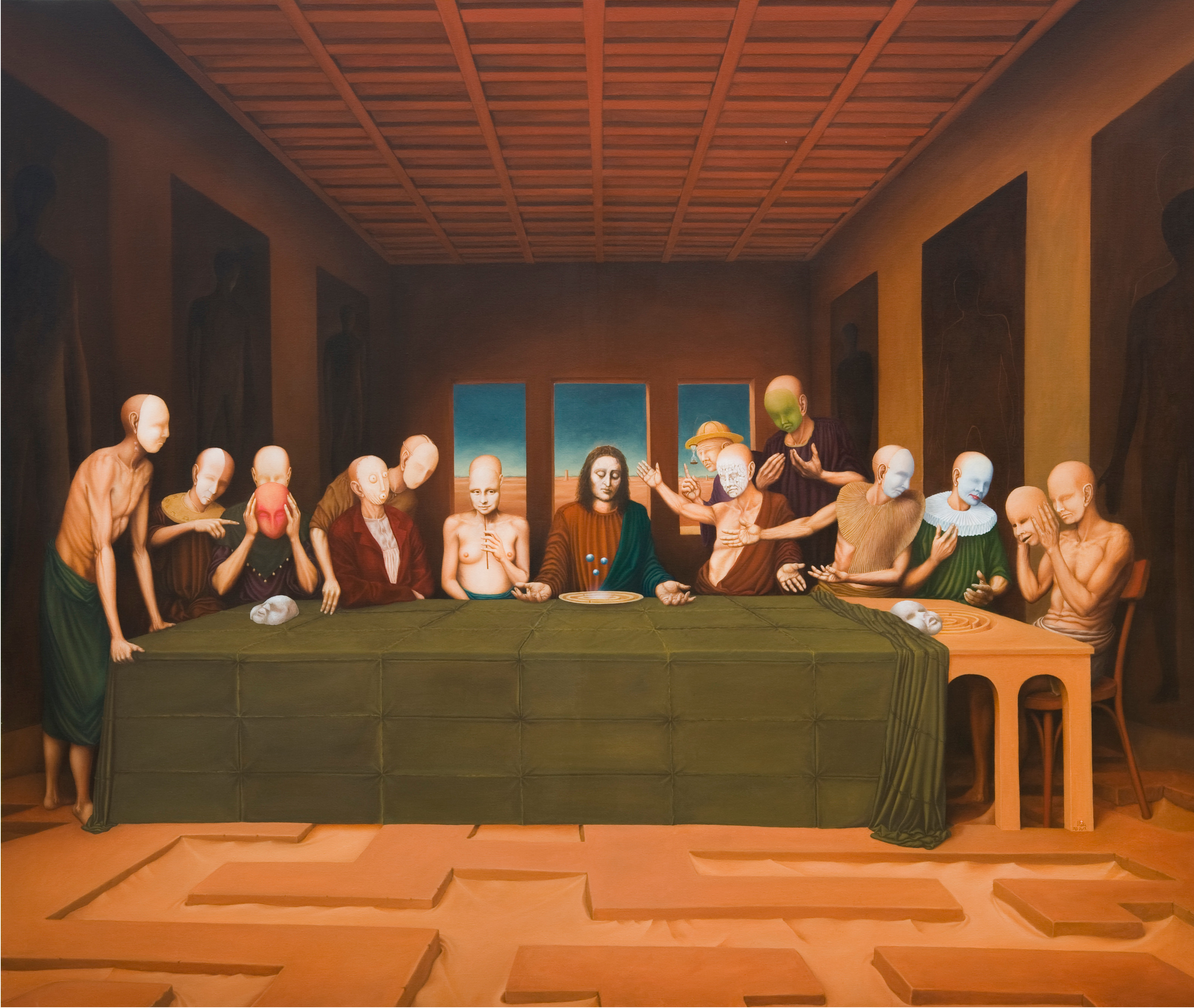 Last Supper,195x162 cm, oil on canvas, 2013