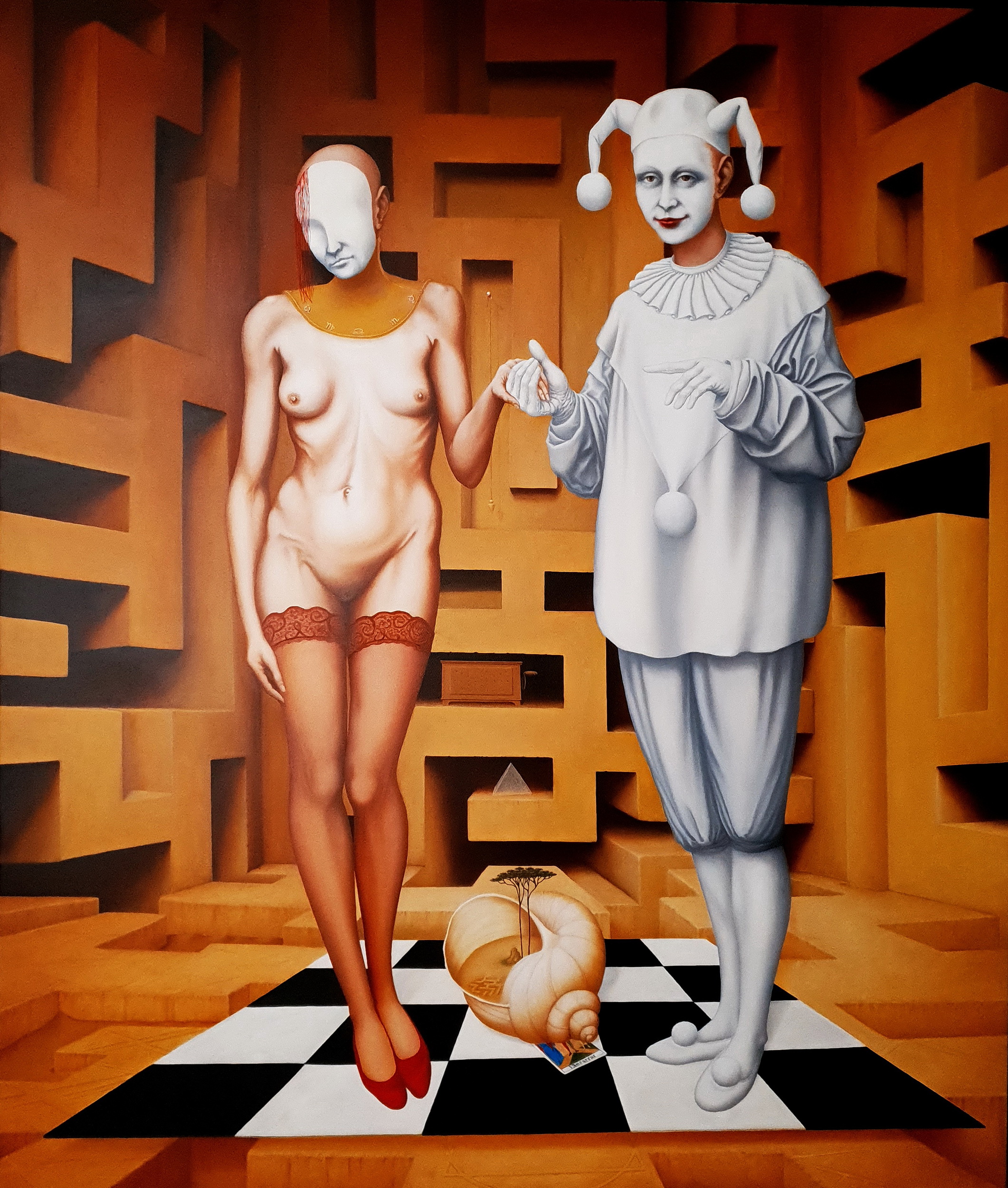 The Lovers | Fantastic figuration paintings online shop | oil on canvas | 162 x 195 cm | 2022